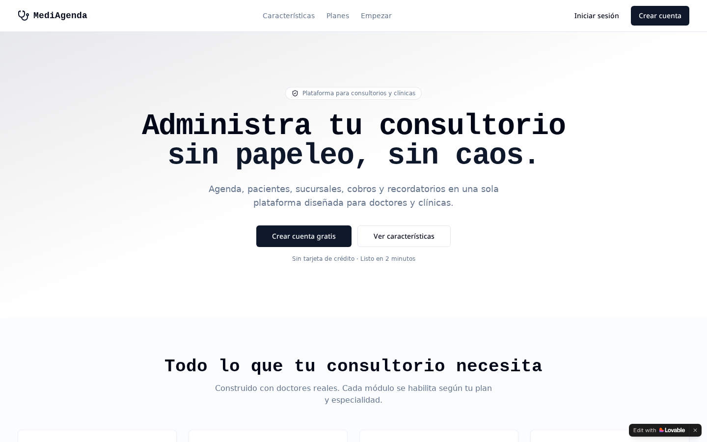 MediAgenda — captura 1