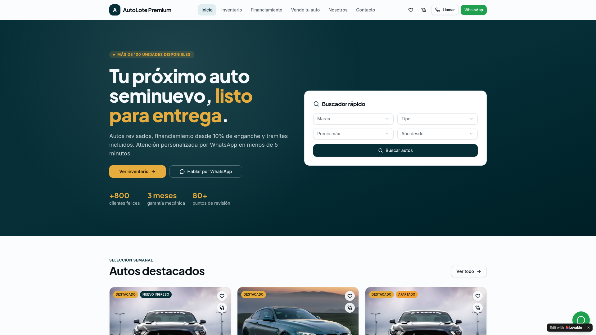 AutoLote Premium
